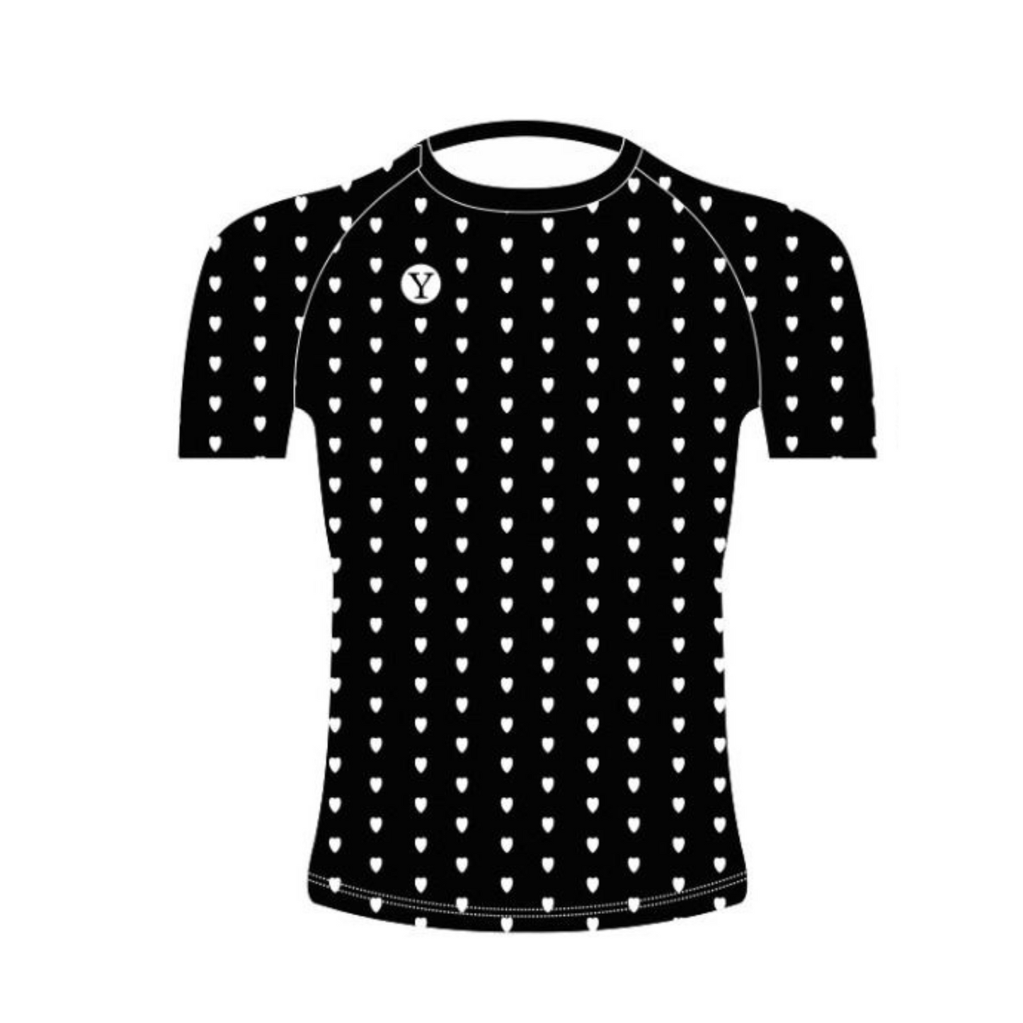 No-Gi BJJ Rash Guard & Shorts Set – Black Hearts