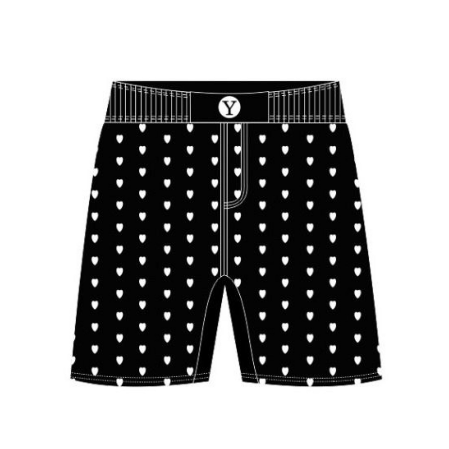 No-Gi BJJ Rash Guard & Shorts Set – Black Hearts