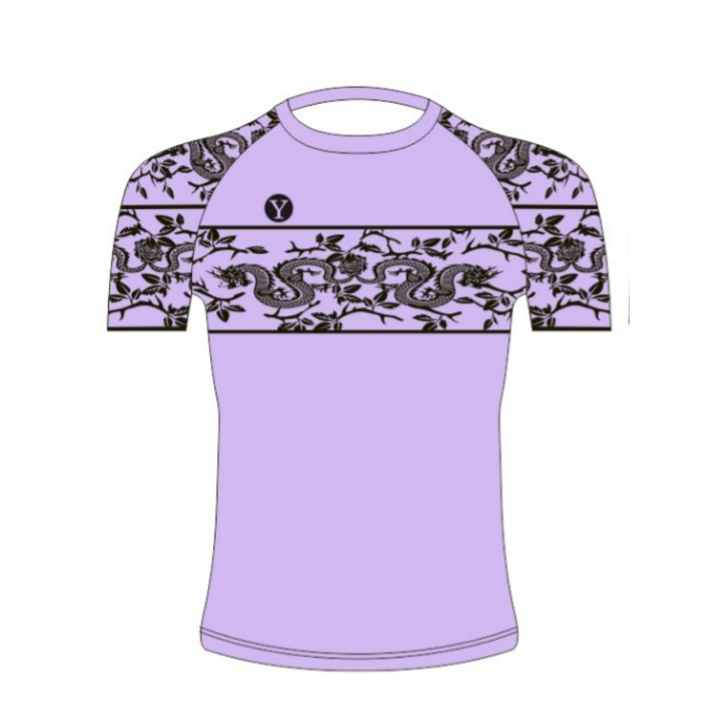 No-Gi BJJ Rash Guard & Shorts Set – Lilac Bloom