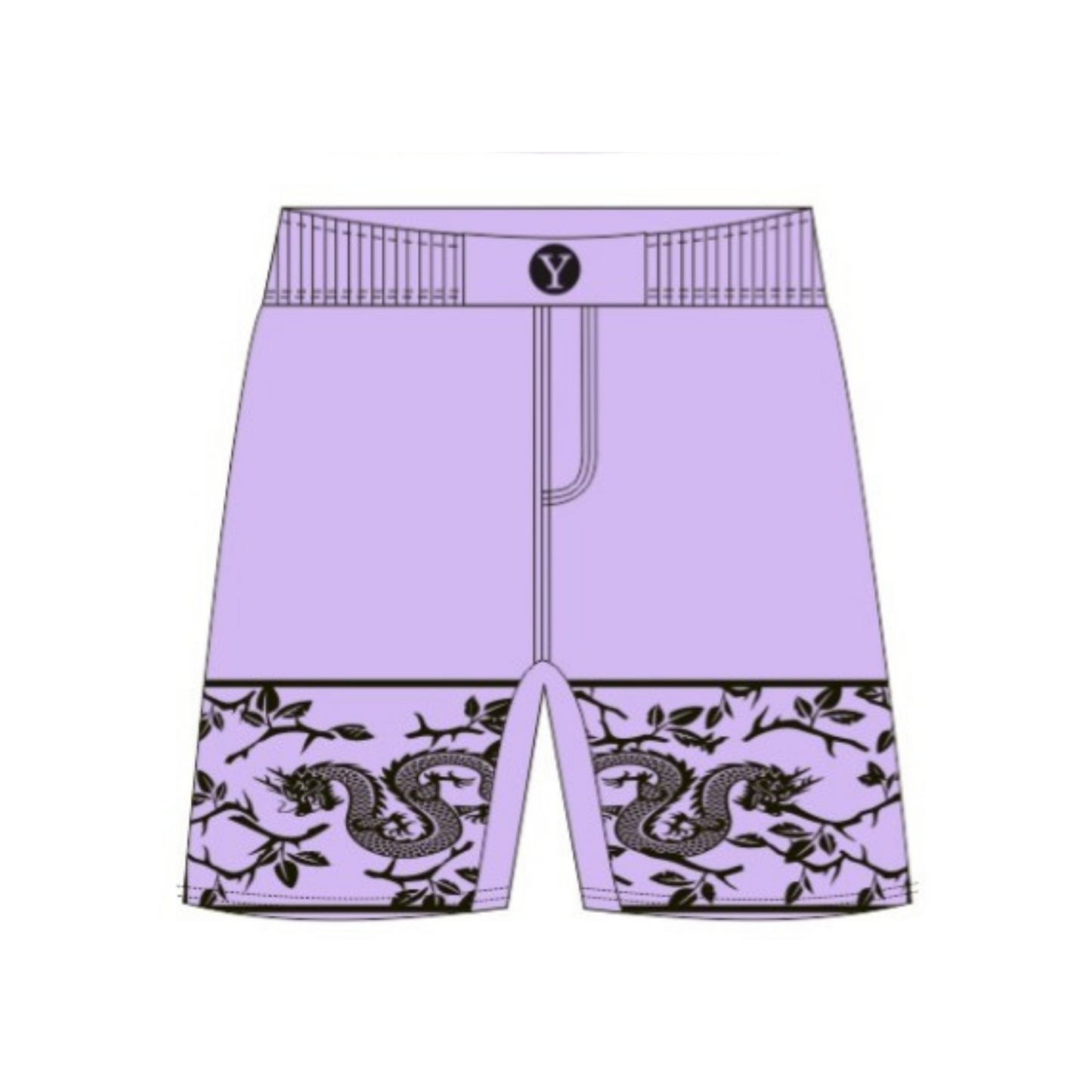 No-Gi BJJ Rash Guard & Shorts Set – Lilac Bloom
