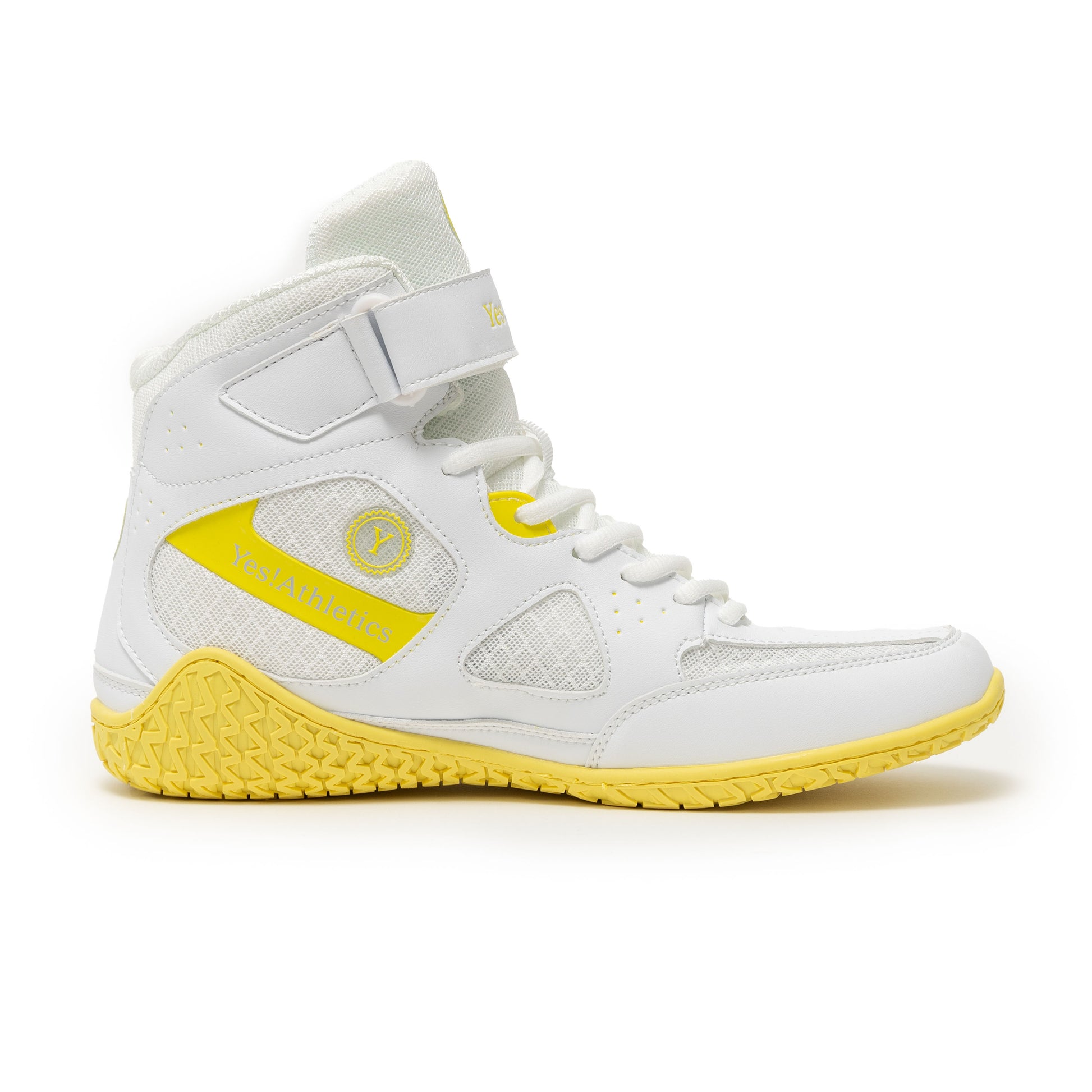 Yellow womens wrestling shoe