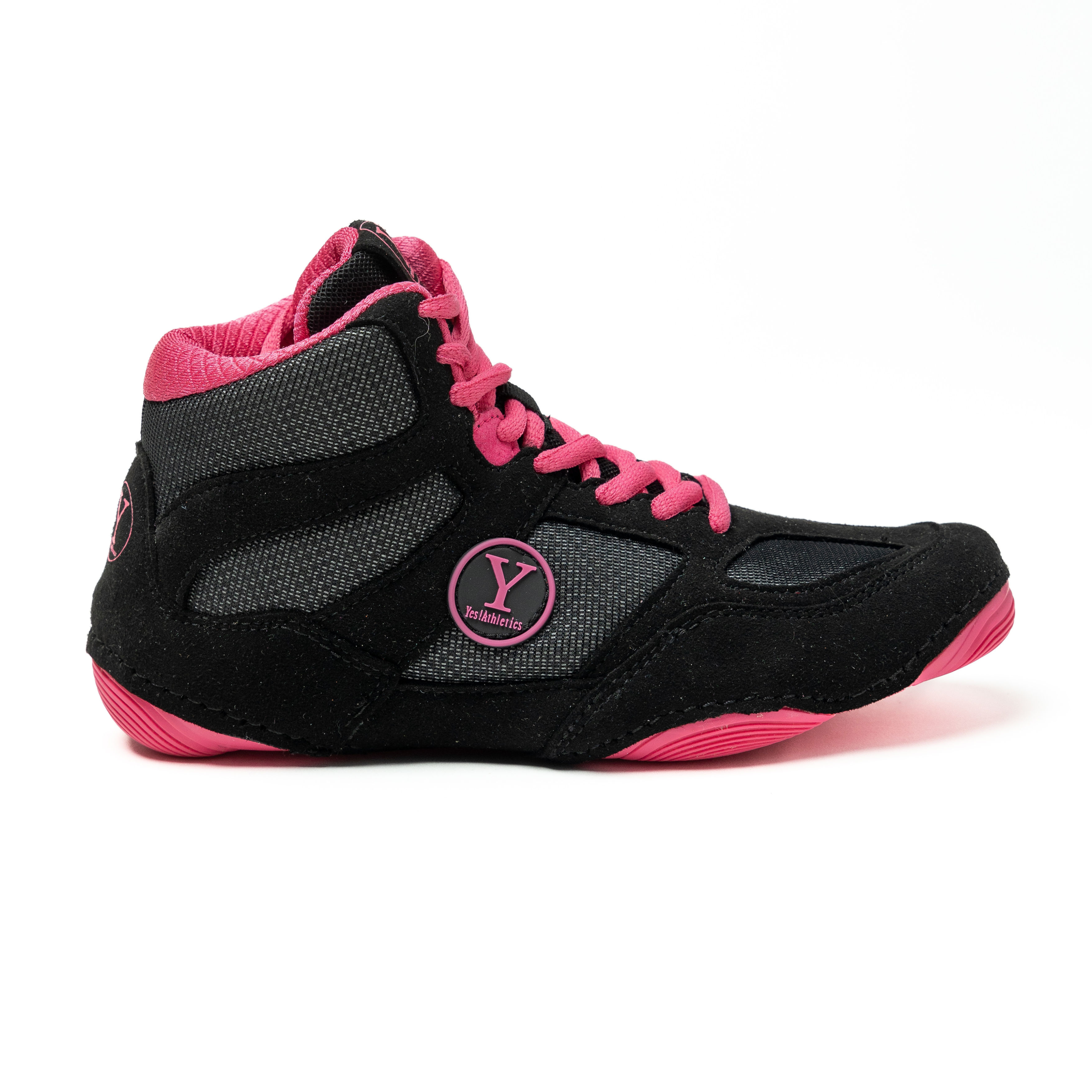 Black and pink girls wrestling shoe