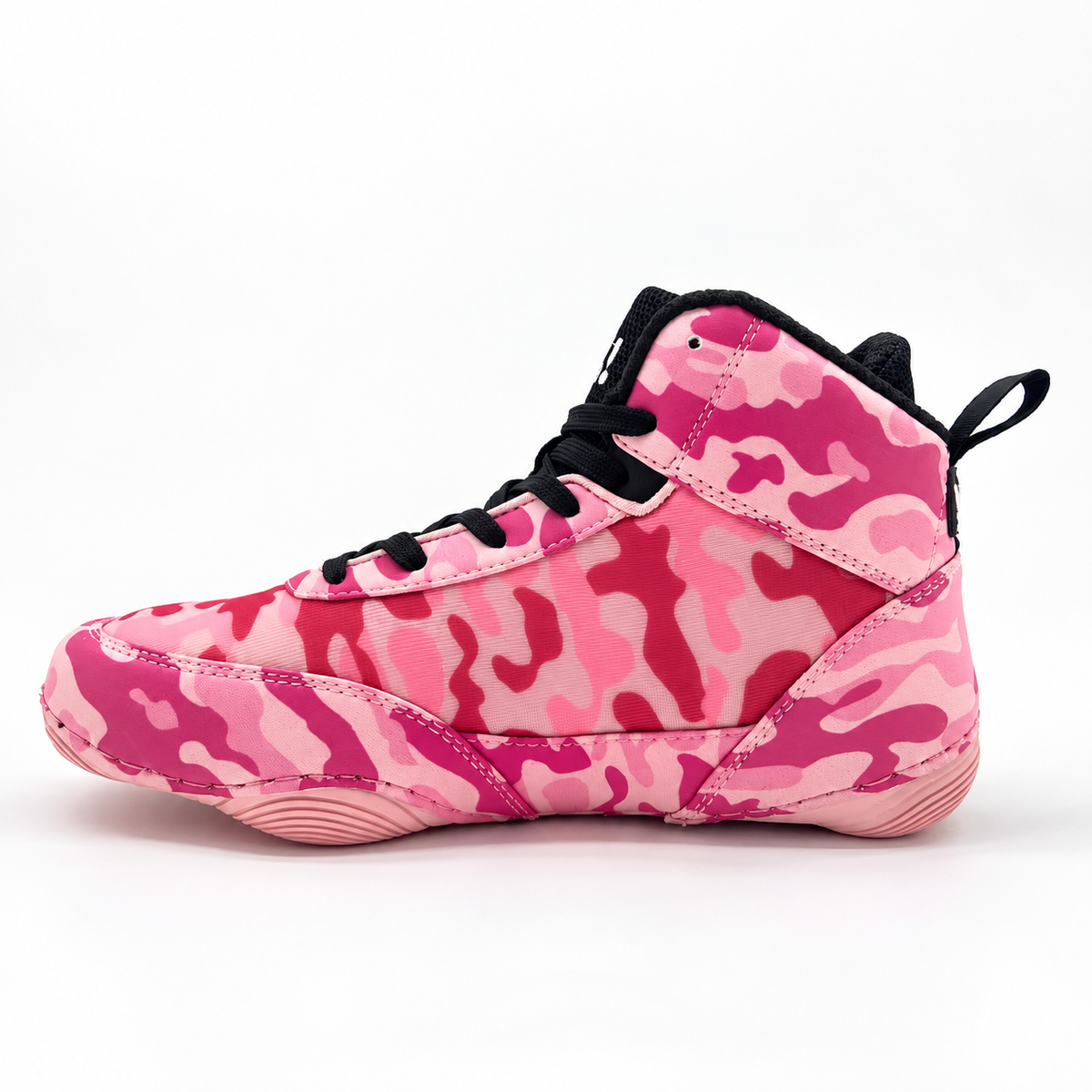 DEFIANT3 Pink Camo Wrestling Shoes for Women and Girls — Never Blend In