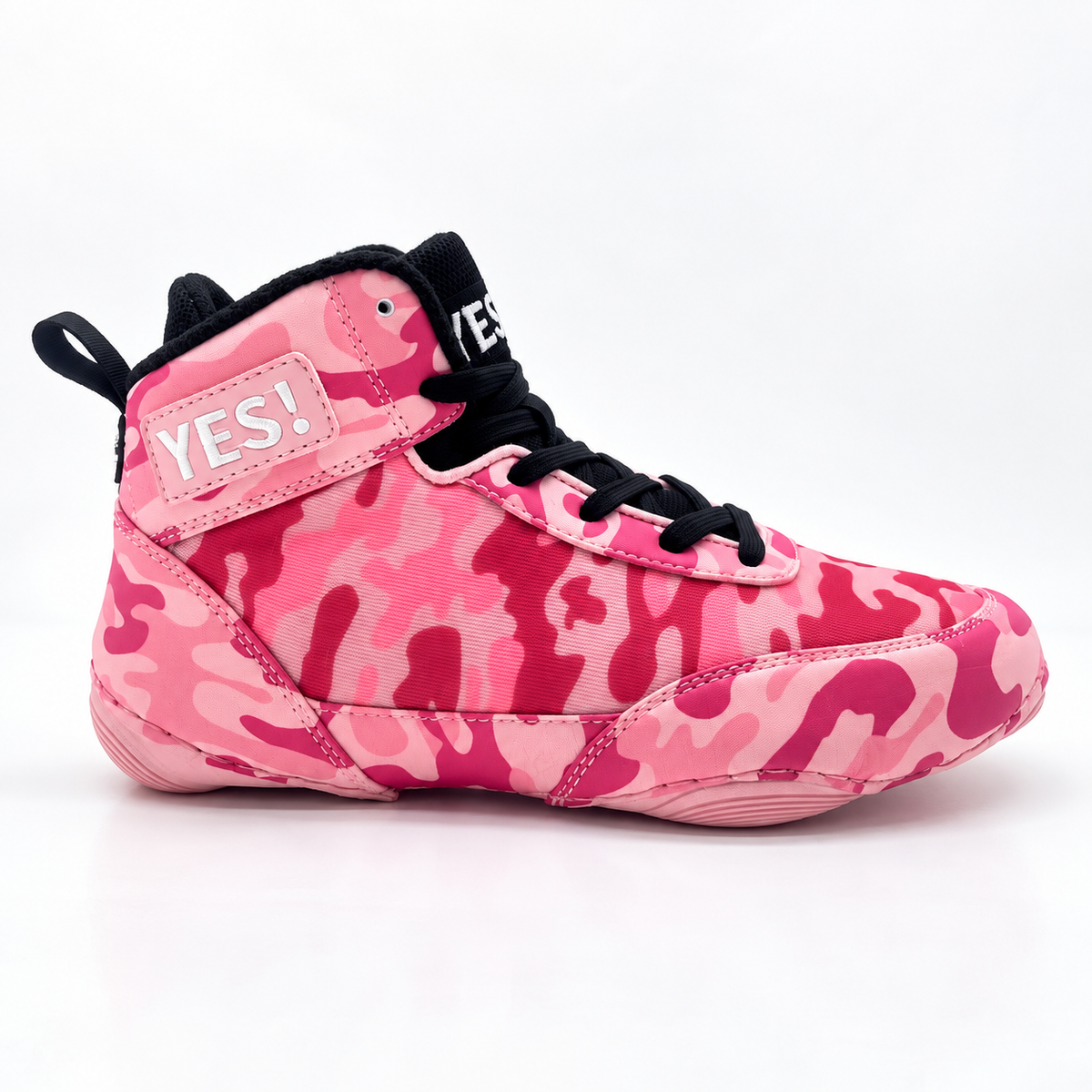 DEFIANT3 Pink Camo Wrestling Shoes for Women and Girls — Never Blend In