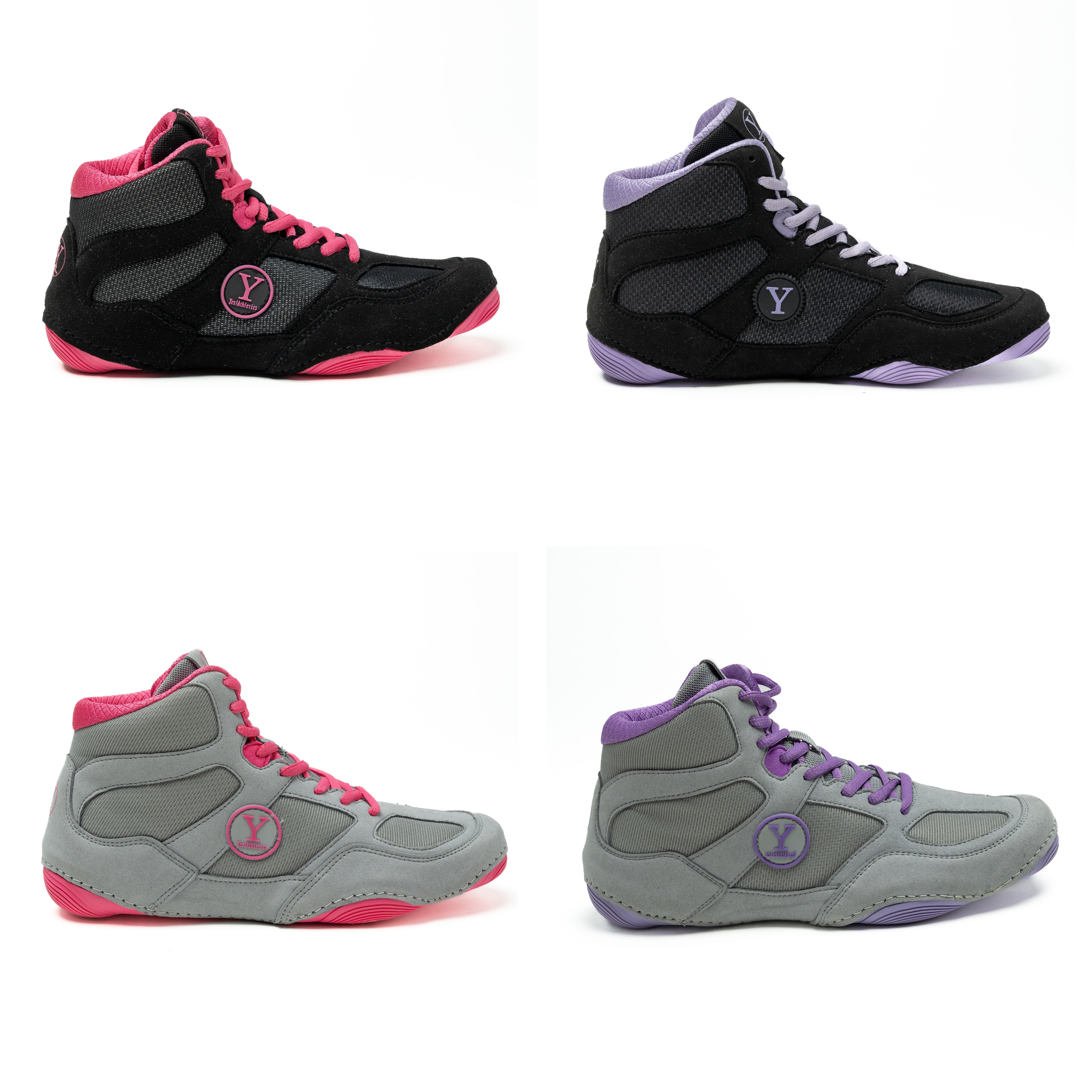 DEFIANT2 Wrestling Shoes for Youth Girls and Women 7.5 Grey Purple