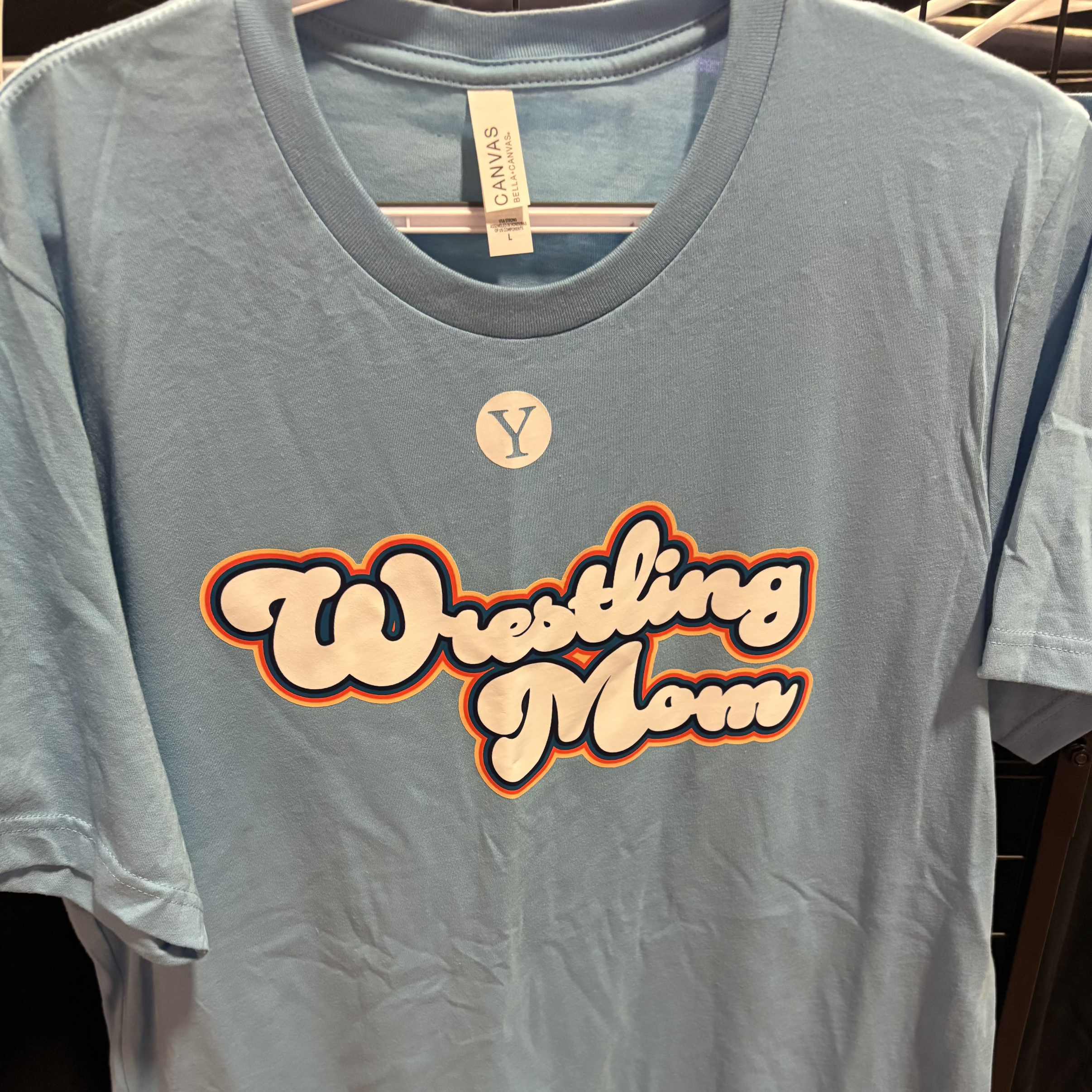 Wrestling Mom Tee – Blue Edition for Mother’s Day or Match Day
