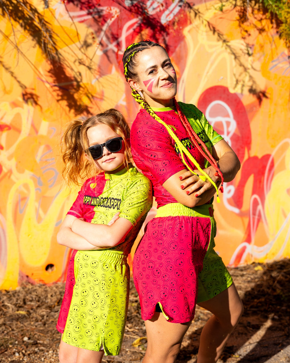 No-Gi BJJ rash guard fight shorts grappling set pink yellow