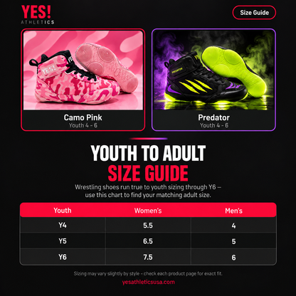 PREDATOR Glow-In-The-Dark Wrestling Shoes for Women and Girls - Yes! Athletics USA
