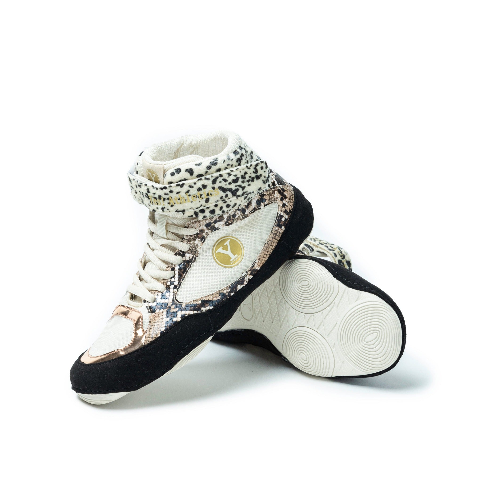 Cheetah/Snake print wrestling shoe